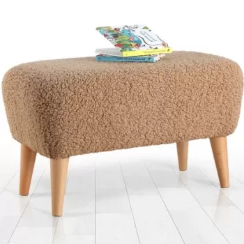 Fotoliu puf, Fluffe, 209FLF1318, Blana artificiala, Maro imagine