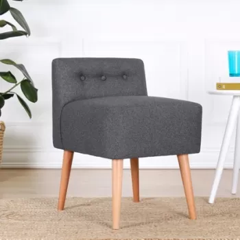 Fotoliu puf, Fluffe, 209FLF1335, Bumbac, Gri imagine