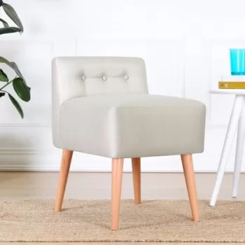 Fotoliu puf, Fluffe, 209FLF1337, Bumbac, Crem imagine