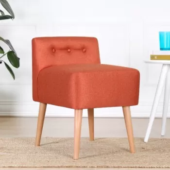 Fotoliu puf, Fluffe, 209FLF1339, Bumbac, Portocaliu imagine