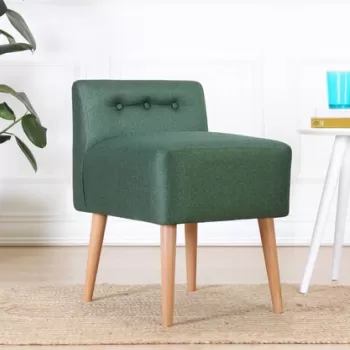 Fotoliu puf, Fluffe, 209FLF1340, Bumbac, Verde imagine