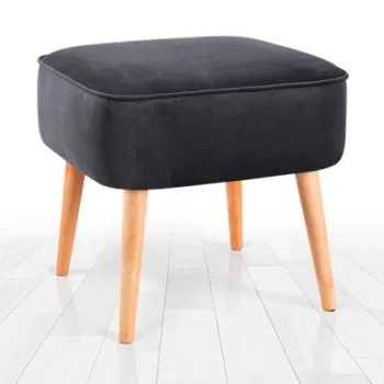 Fotoliu puf, Fluffe, 209FLF1344, Catifea, Gri inchis imagine