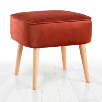 Fotoliu puf, Fluffe, 209FLF1345, Catifea, Caramiziu imagine