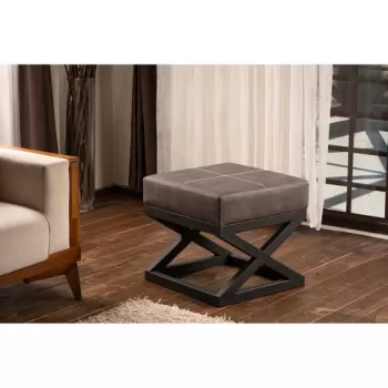 Fotoliu puf, Grace, 591GRC1127, Metal, Antracit imagine