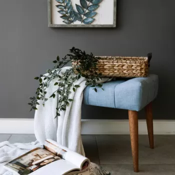 Fotoliu puf, Zeon, 558ZEN1338, Lemn, Albastru indigo imagine