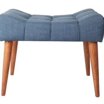 Fotoliu puf, Zeon, 558ZEN1340, Lemn, Albastru imagine