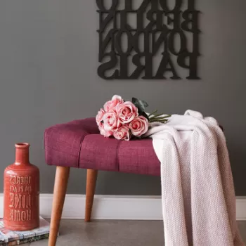 Fotoliu puf, Zeon, 558ZEN1342, Lemn, Mov imagine