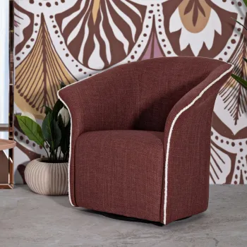 Fotoliu rotativ Siena Swivel, Mauro Ferretti, 83.5x66x80 cm, fier/poliester, bordo imagine