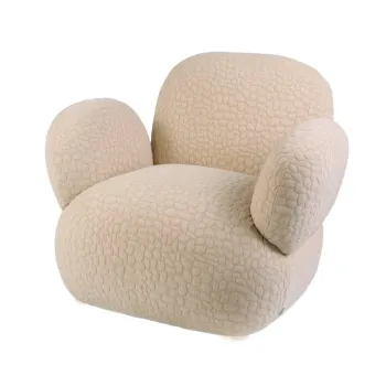 Fotoliu Sieste, Homla, 96.5x90x79 cm, MDF/poliester, bej imagine