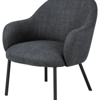 Fotoliu Spencer, Actona, 70x75x75 cm, tesatura structurata/otel, gri inchis imagine