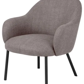 Fotoliu Spencer, Actona, 70x75x75 cm, tesatura structurata/otel, gri maro deschis imagine