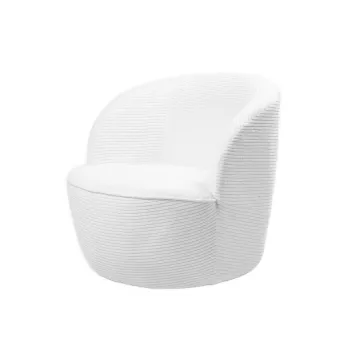 Fotoliu Svingen Faso, Homla, 65.5x77x69 cm, MDF/catifea din poliester, alb imagine