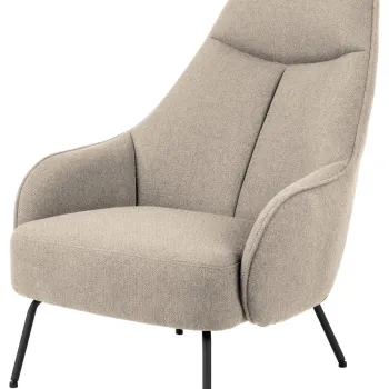 Fotoliu Texas, Actona, 73x92x98 cm, tesatura structurata/otel, bej imagine