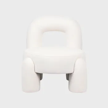 Fotoliu Viggo, Homla, 73x69x80 cm, MDF/poliester, ecru imagine