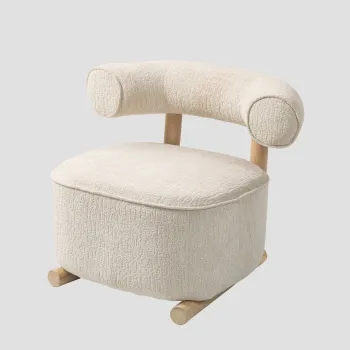 Fotoliu Vita, Homla, 81x72x67 cm, MDF/lemn/poliester, ecru imagine