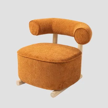 Fotoliu Vita, Homla, 81x72x67 cm, MDF/lemn/poliester, mustar/natur imagine