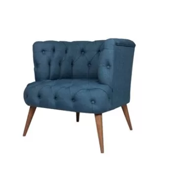 Fotoliu, Zeon, 558ZEN1182, Lemn, Albastru Noapte imagine