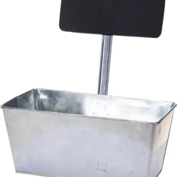 Ghiveci cu tablita Excellent Houseware, 26x12.5x12.5 cm, zinc imagine