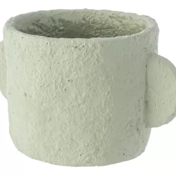 Ghiveci, Ercolano Round, Bizzotto, 21x15x12.5 cm, ciment, verde imagine