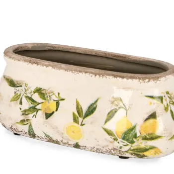 Ghiveci Sorrentio Oval, Bizzotto, 23.5x10.5x9 cm, portelan, multicolor imagine