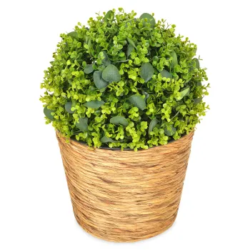 Ghiveci Weave, 40x32 cm, fibre sintetice/plastic, maro imagine