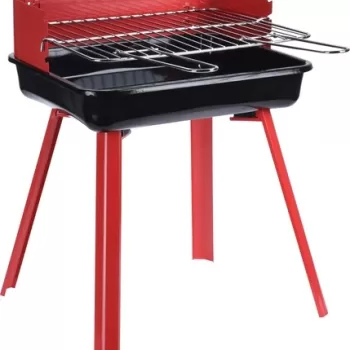 Gratar BBQ, 36x31x45 cm, metal, rosu imagine