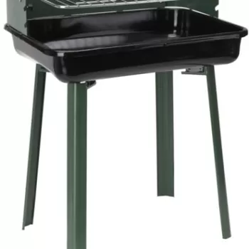 Gratar BBQ Click, 36x31x45 cm, metal, negru/verde imagine