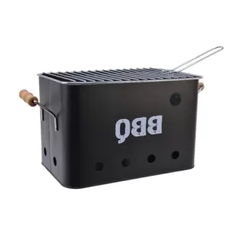 Gratar BBQ, Decoris, 32.5x21x21 cm, metal, negru imagine