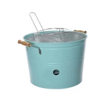 Gratar BBQ, Decoris, 33x40x24 cm, zinc, albastru deschis imagine