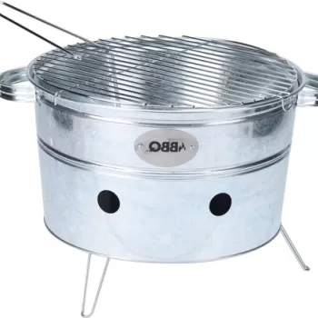 Gratar Bucket, 34x20 cm, metal, argintiu imagine