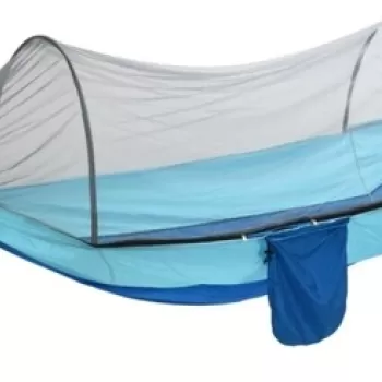 Hamac cu plasa, 140x260 cm, nailon, albastru imagine