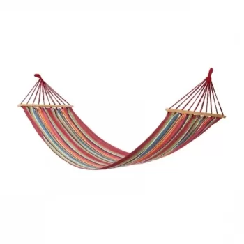 Hamac Red Stripes cu bare de lemn, 200x80 cm, Heinner imagine