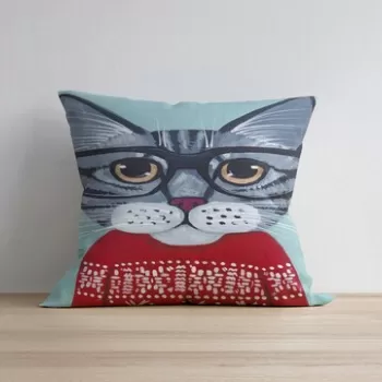 Husa de perna, a1025, 43x43 cm, 50% Bumbac / 50% Poliester, Multicolor imagine