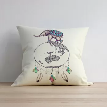 Husa de perna, a1097, 43x43 cm, 50% Bumbac / 50% Poliester, Multicolor imagine