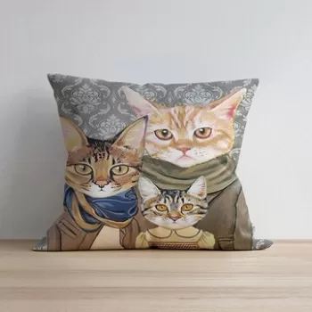 Husa de perna, a1119, 43x43 cm, 50% Bumbac / 50% Poliester, Multicolor imagine