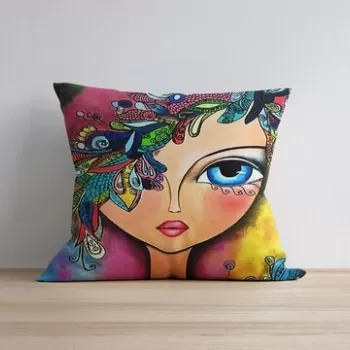 Husa de perna, a1124, 43x43 cm, 50% Bumbac / 50% Poliester, Multicolor imagine