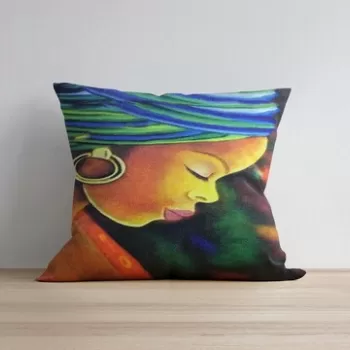 Husa de perna, a1142, 43x43 cm, 50% Bumbac / 50% Poliester, Multicolor imagine