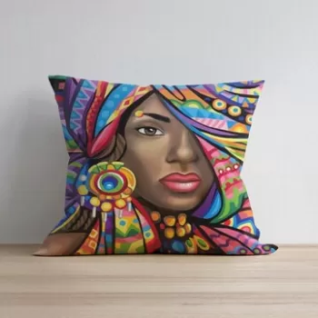 Husa de perna, a1171, 43x43 cm, 50% Bumbac / 50% Poliester, Multicolor imagine