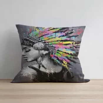 Husa de perna, a1178, 43x43 cm, 50% Bumbac / 50% Poliester, Multicolor imagine