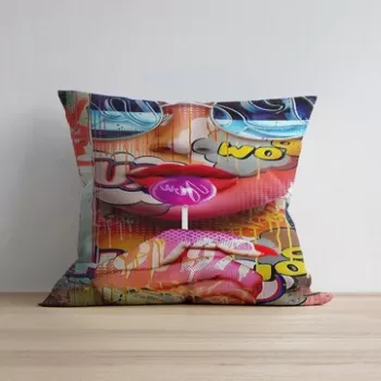 Husa de perna, a1218, 43x43 cm, 50% Bumbac / 50% Poliester, Multicolor imagine
