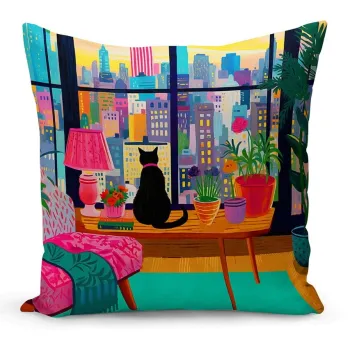 Husa de perna, Artkirbohem-137, 43x43 cm, Poliester, Multicolor imagine