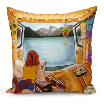 Husa de perna, Artkirbohem-49, 43x43 cm, Poliester, Multicolor imagine