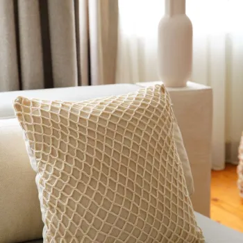 Husa de perna, KET003, 43x43 cm, Bumbac, Bej imagine