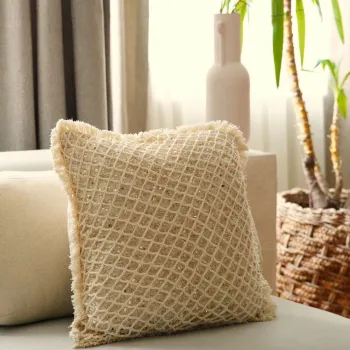 Husa de perna, KET007, 43x43 cm, Amestec bumbac, Bej imagine