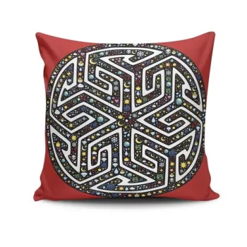 Husa de perna, MANDALA-40, 43x43 cm, 50% Bumbac / 50% Poliester, Multicolor imagine