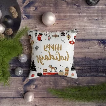 Husa de perna, NYXMAS145, 43x43 cm, 50% Bumbac / 50% Poliester, Multicolor imagine