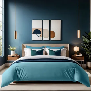 Husa de pilota Ranforce Single (FR), L'essentiel Maison, Tonne Mavie, Albastru petrol imagine