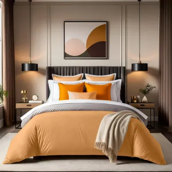 Husa de pilota Ranforce Single (FR), L'essentiel Maison, Tonne Orage, Portocaliu imagine