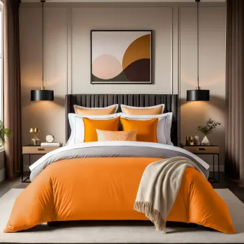 Husa de pilota Ranforce Single (FR), L'essentiel Maison, Tonne Orage, Portocaliu imagine