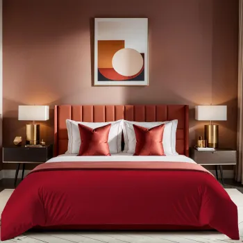 Husa de pilota Ranforce Single (FR), L'essentiel Maison, Tonne Rosse, Rosu claret imagine